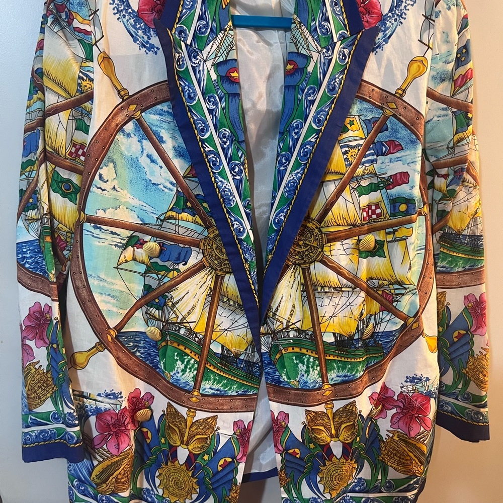 Vintage Jerry Sherman colorful blazer .